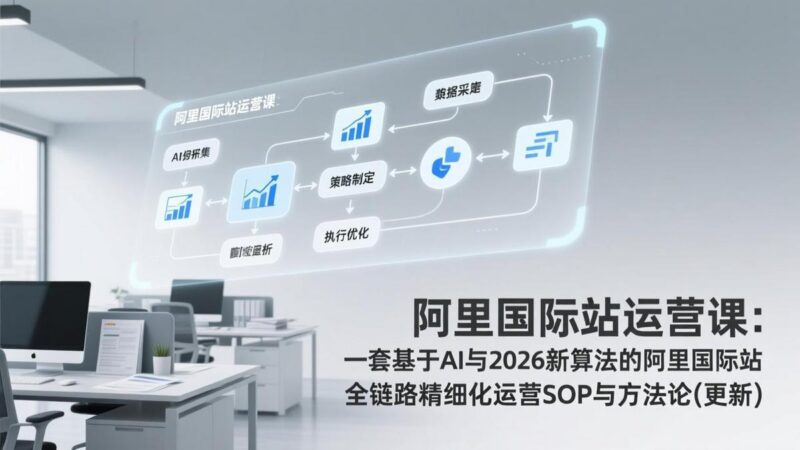 阿里国际站运营课:一套基于AI与2026新算法的阿里国际站全链路精细化运营SOP与方法论(更新