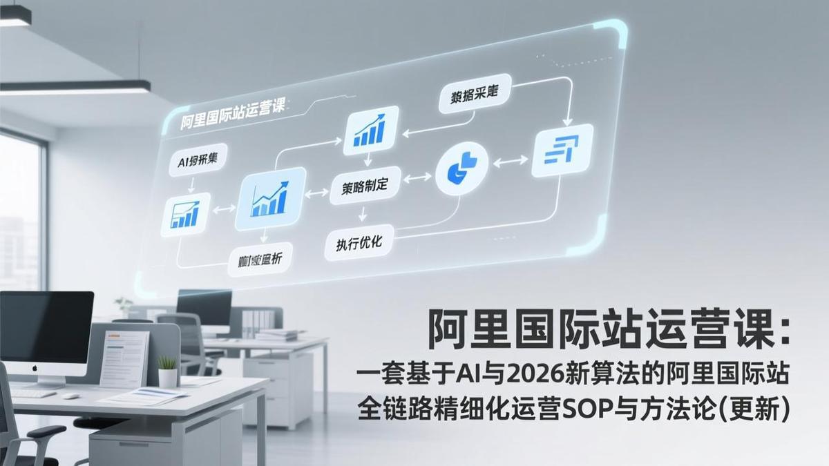 阿里国际站运营课:一套基于AI与2026新算法的阿里国际站全链路精细化运营SOP与方法论(更新