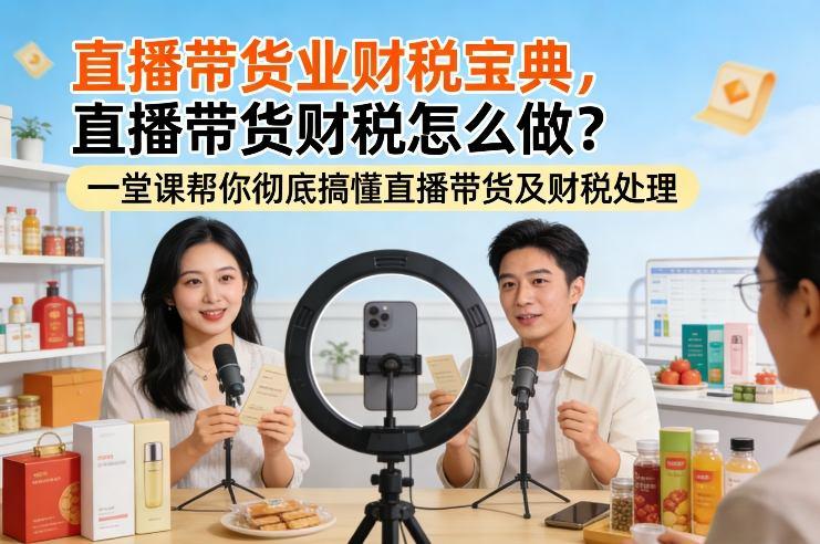 直播带货业财税宝典,直播带货财税怎么做?一堂课帮你彻底搞懂直播带货及财税处理-三零资源