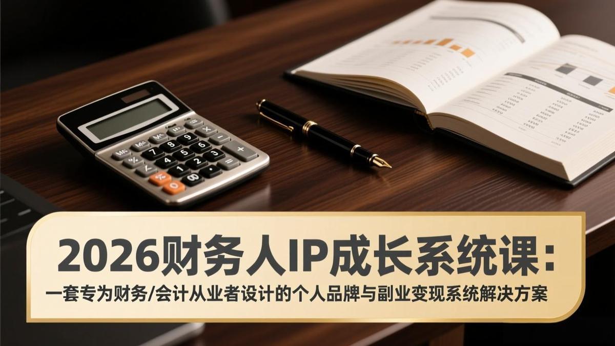 2026财务人IP成长系统课:一套专为财务/会计从业者设计的个人品牌与副业变现系统解决方案