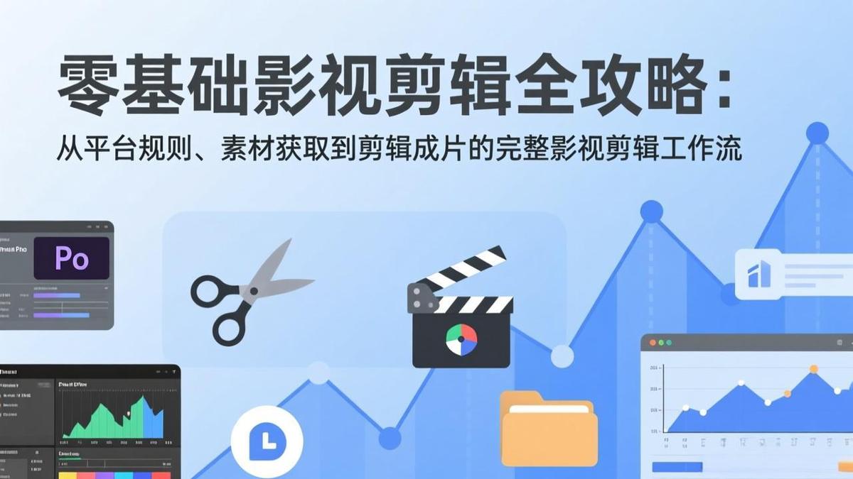 零基础影视剪辑全攻略:从平台规则、素材获取到剪辑成片的完整影视剪辑工作流