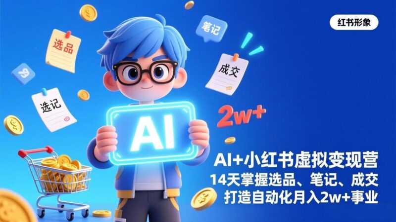 AI+小红书虚拟变现营(完结 三零资源-三零资源
