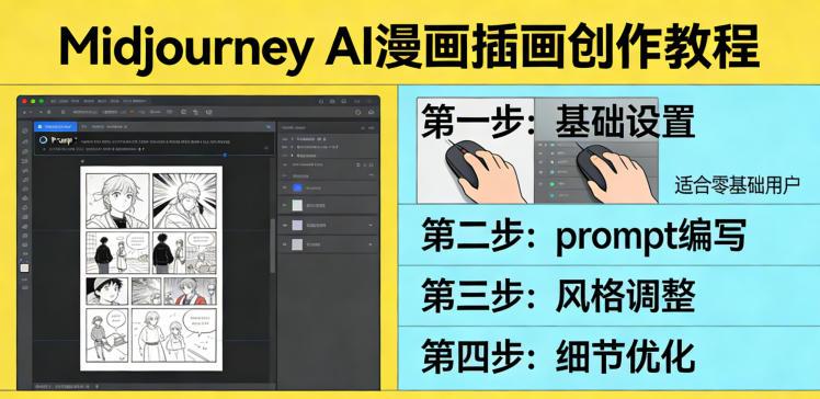 利用Midjourney AI人工智能轻松创作漫画插画教程,零基础创作完整漫画插画-三零资源