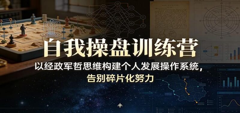 自我操盘训练营：以经政军哲思维构建个人发展操作系统，告别碎片化努力-三零资源