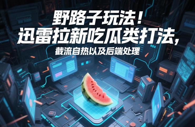 野路子玩法！迅雷拉新吃瓜类打法，截流自热以及后端处理-三零资源