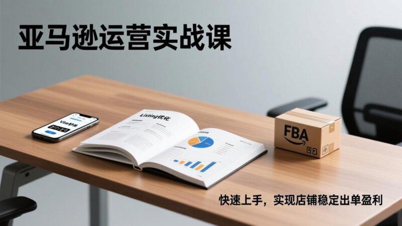 亚马逊运营实战课,Listing优化、Vine秒杀、FBA发货,快速上手,实现店铺稳定出单盈利-三零资源