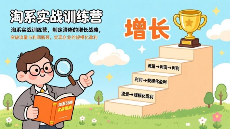 淘系实战训练营，制定清晰的增长战略，突破流量与利润瓶颈，实现企业的规模化盈利-三零资源