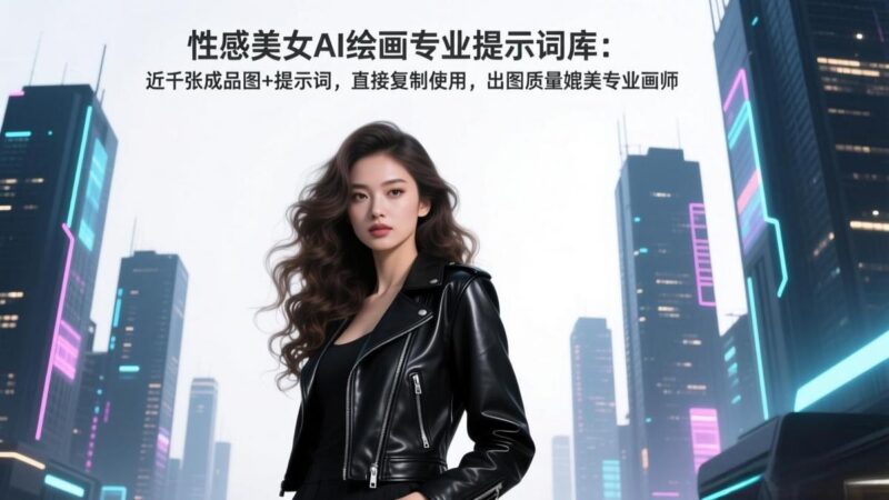 性感美女AI绘画专业提示词库:近千张成品图+提示词,直接复制使用,出图质量媲美专业画师-三零资源