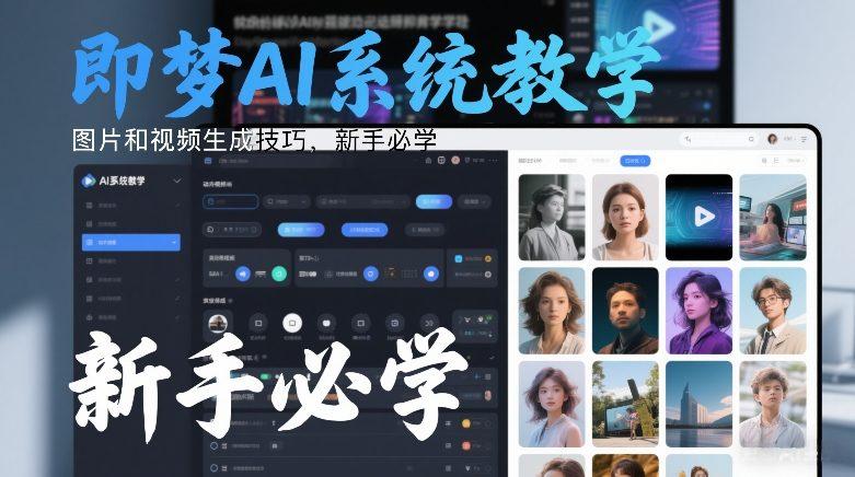 即梦AI系统教学,图片和视频生成技巧,新手必学-三零资源