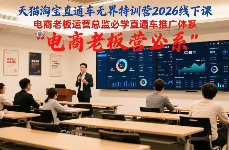 天猫淘宝直通车无界特训营2026线下课,电商老板运营总监必学直通车推广体系-三零资源