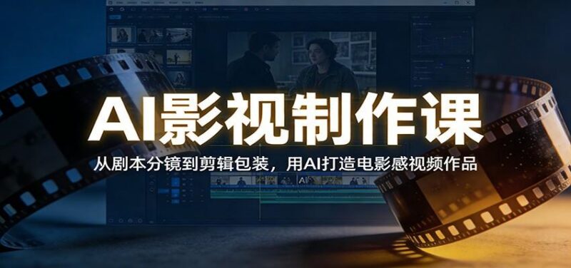 AI影视制作课：从剧本分镜到剪辑包装，用AI打造电影感视频作品-三零资源