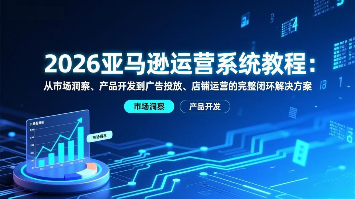 2026亚马逊运营系统教程:从市场洞察、产品开发到广告投放、店铺运营的完整闭环解决方案