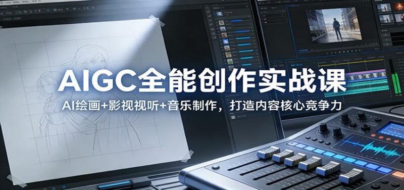 AIGC全能创作实战课:AI绘画+影视视听+音乐制作,打造内容核心竞争力-三零资源