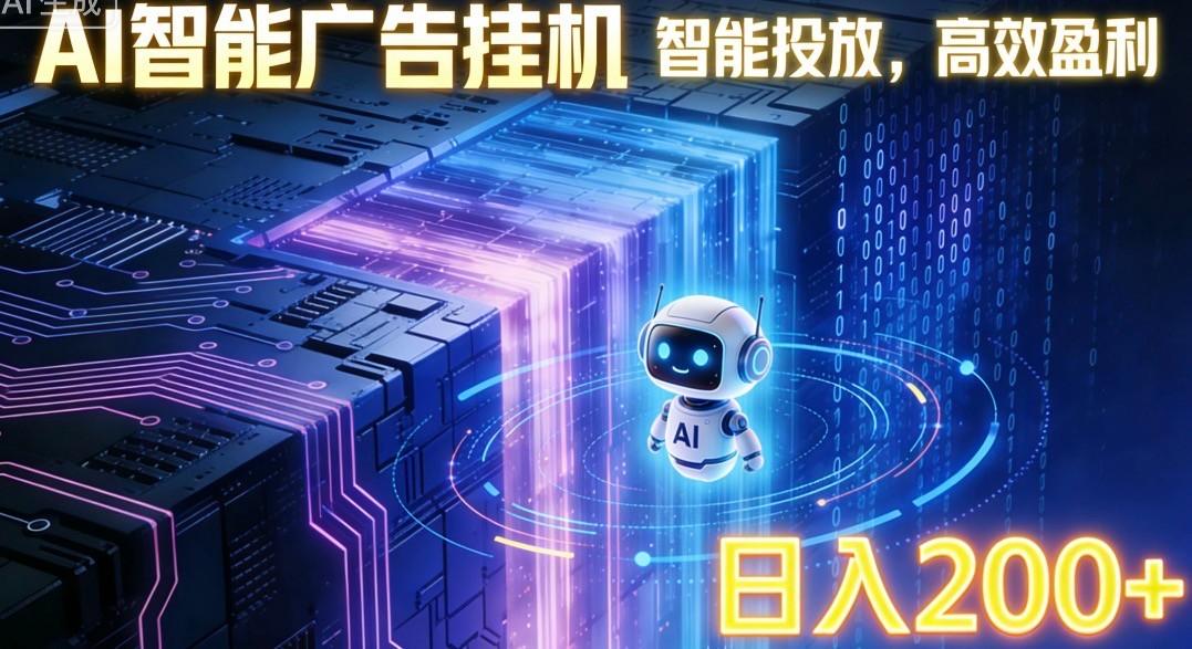 ai智能广告挂机项目,合规挂载广告即可赚取收益,单日收益可达400~500+