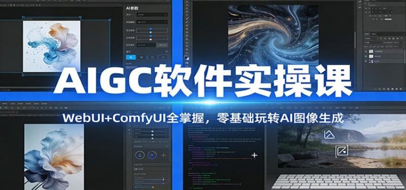 AIGC软件实操课:WebUI+ComfyUI全掌握,零基础玩转AI图像生成-三零资源