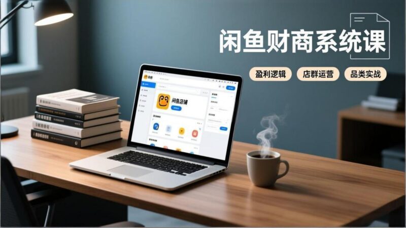 闲鱼财商系统课:从盈利逻辑、店群运营到品类实战,实现稳定月入过万-三零资源