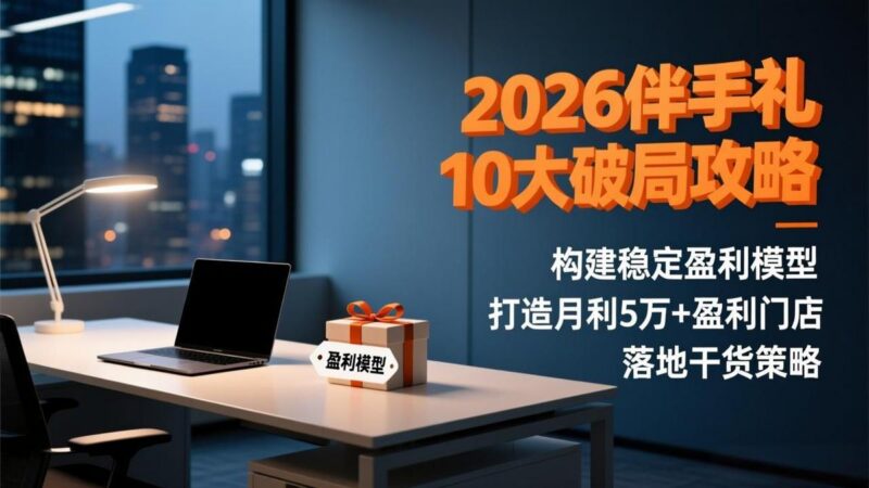 2026伴手礼10大破局攻略：构建稳定盈利模型，打造月利5万+盈利门店，落地干货策略-三零资源