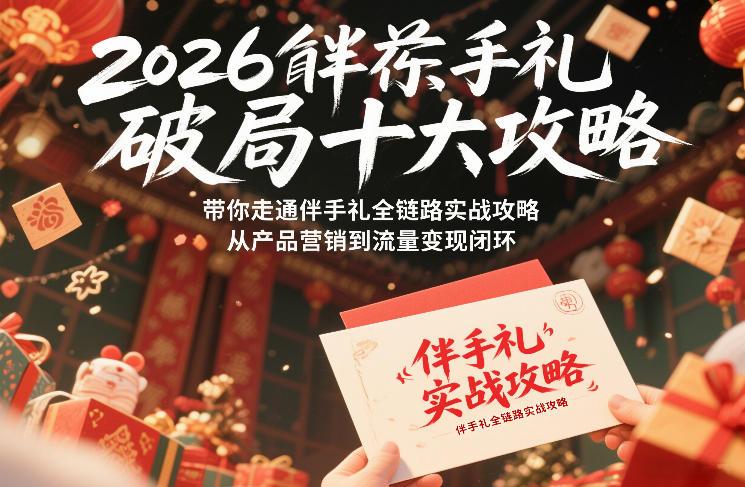 2026伴手礼破局十大攻略,带你走通伴手礼全链路实战攻略,从产品营销到流量变现闭环-三零资源