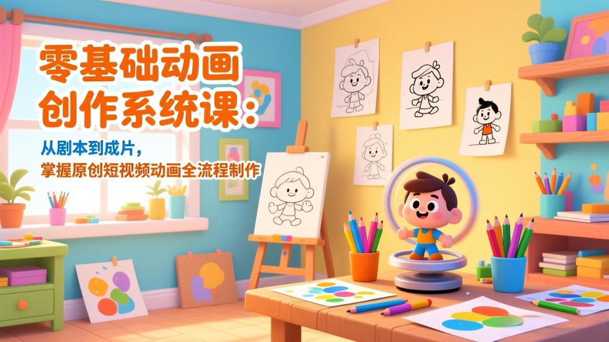零基础动画创作系统课:从剧本到成片,掌握原创短视频动画全流程制作