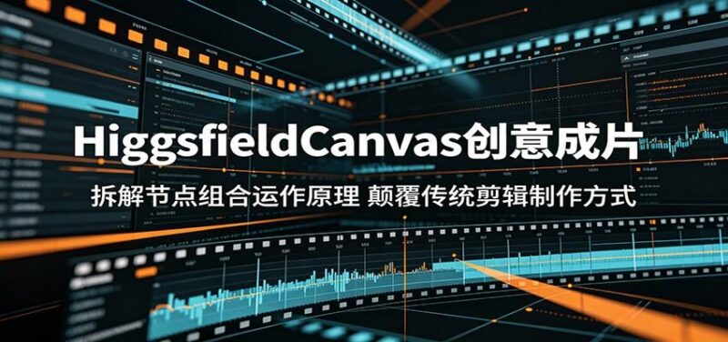 HiggsfieldCanvas创意成片:拆解节点组合运作原理,颠覆传统剪辑制作方式-三零资源