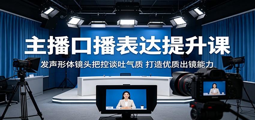 主播口播表达提升课:发声形体镜头把控谈吐气质,打造优质出镜能力