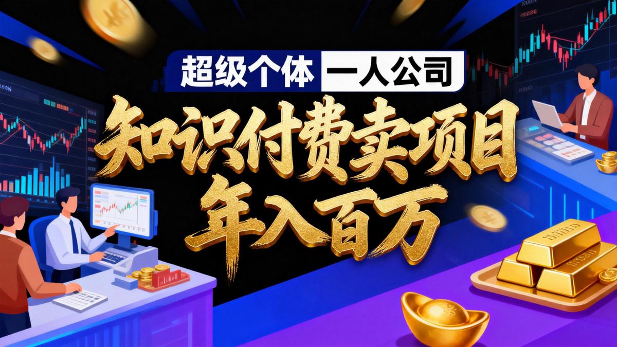 2026年“超级个体一人公司”私域卖项目年入百万,个人IP-精准引流-项目包装-转化成交