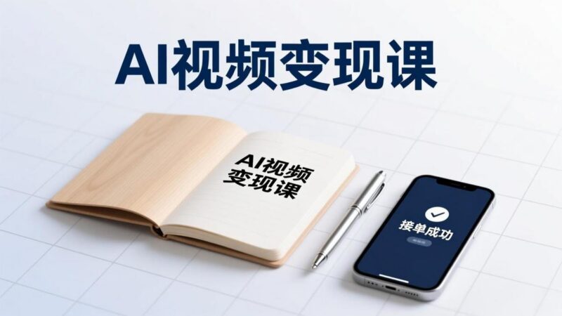 AI视频变现课，学完即可创作短片、接商单，实现副业增收，单项目报价可达千元-三零资源