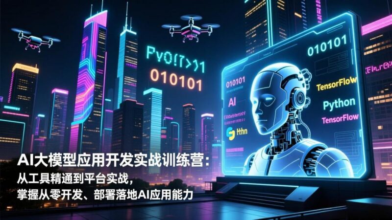 AI大模型应用开发实战训练营：从工具精通到平台实战，掌握从零开发、部署落地AI应用能力