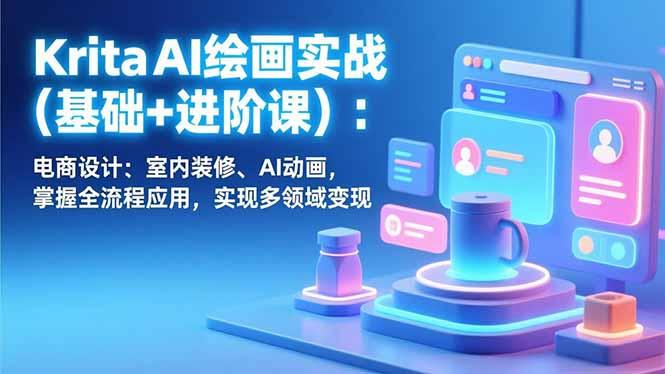 Krita AI绘画实战(基础+进阶课-三零资源