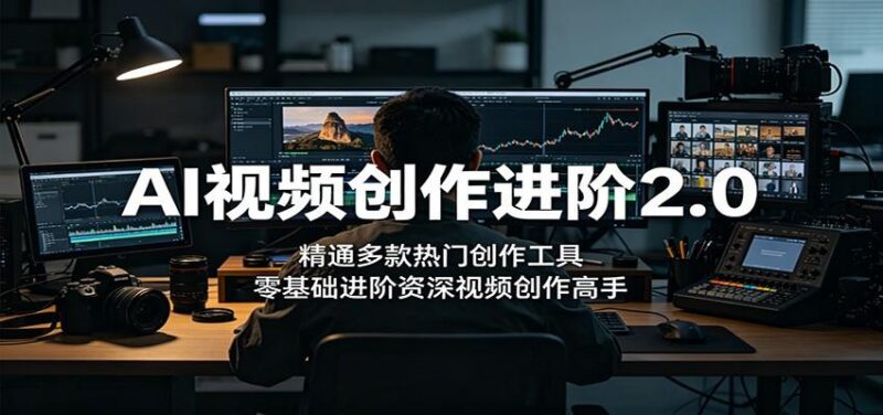 AI视频创作进阶2.0:精通多款热门创作工具,零基础进阶资深视频创作高手-三零资源
