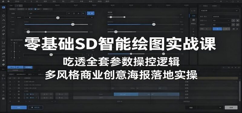 零基础SD智能绘图实战课：吃透全套参数操控逻辑，多风格商业创意海报落地实操-三零资源