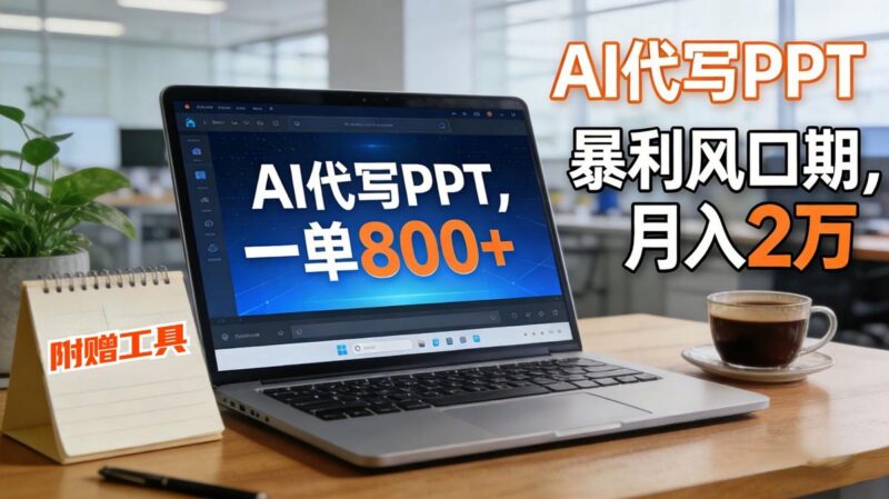 AI 代写做 PPT!一单狂赚 800+,风口期月入 2 万(工具 + 提示词直接送)-三零资源