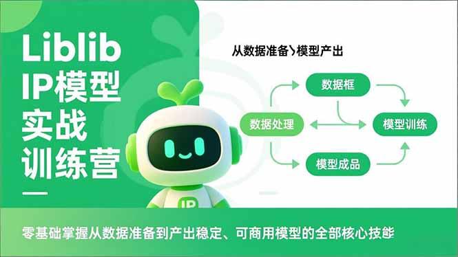 Liblib IP模型实战训练营，零基础掌握从数据准备到产出稳定、可商用模型的全部核心技能-三零资源