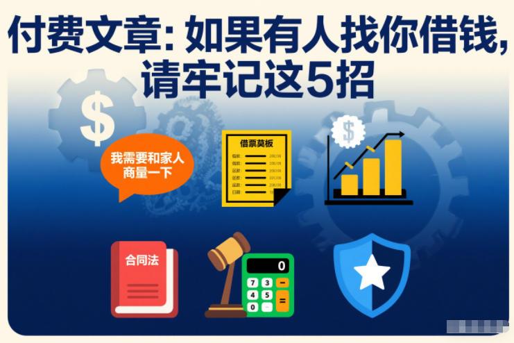 付费文章:如果有人找你借钱,请牢记这5招-三零资源