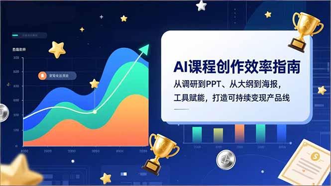 AI课程创作效率指南,从调研到PPT、从大纲到海报,工具赋能,打造可持续变现产品线-三零资源
