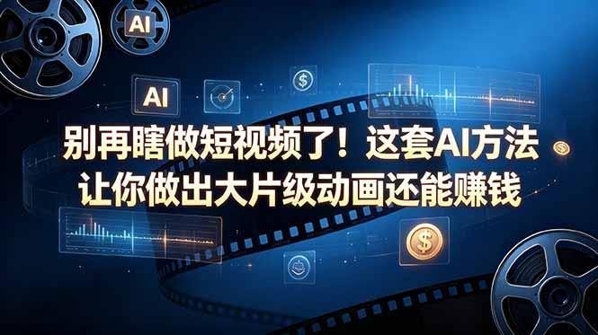 别再瞎做短视频了!这套 AI 方法让你做出大片级动画还能赚钱【原创双语字幕】-三零资源