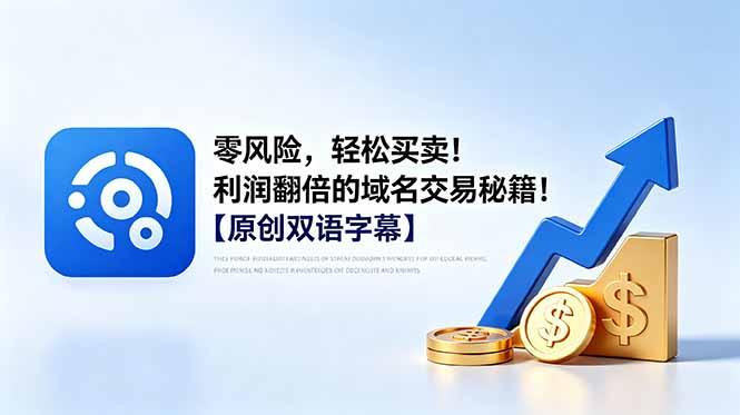 零风险,轻松买卖!利润翻倍的域名交易秘籍!【原创双语字幕】-三零资源