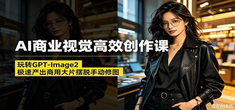 AI商业视觉高效创作课：玩转GPT-Image2，极速产出商用大片摆脱手动修图(更新)-三零资源