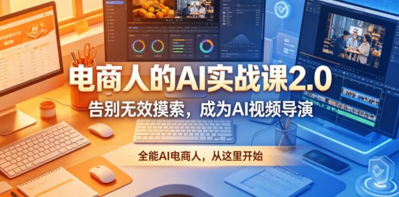 电商人的AI实战课2.0,告别无效摸索,成为AI视频导演,全能AI电商人,从这里开始-三零资源