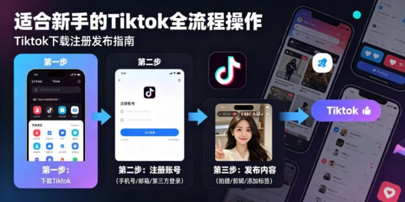 Tiktok下载注册发布,适合新手的Tiktok全流程操作-三零资源