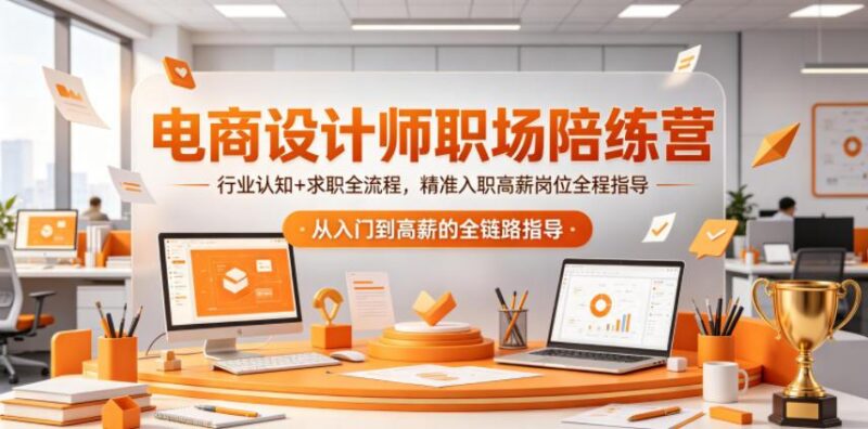 电商设计师职场陪练营,行业认知+求职全流程,精准入职高薪岗位全程指导-三零资源