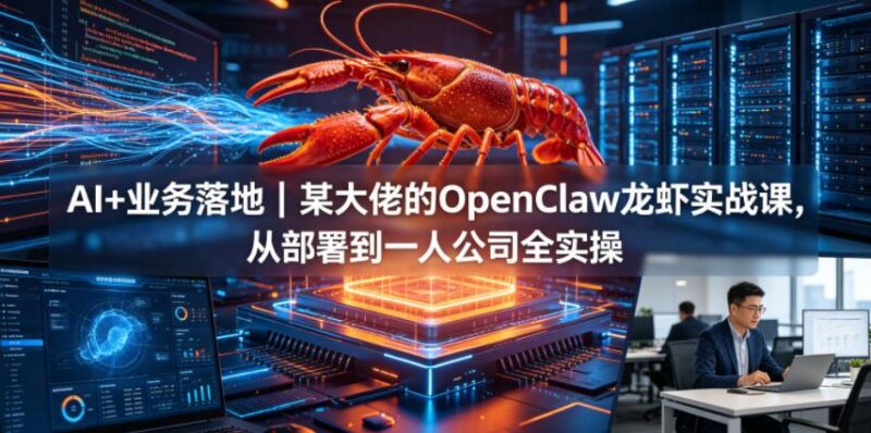 AI+业务落地｜某大佬的OpenClaw小龙虾实战课，从部署到一人公司全实操-三零资源