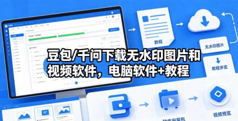 豆包/千问下载无水印图片和视频软件，电脑软件+教程-三零资源