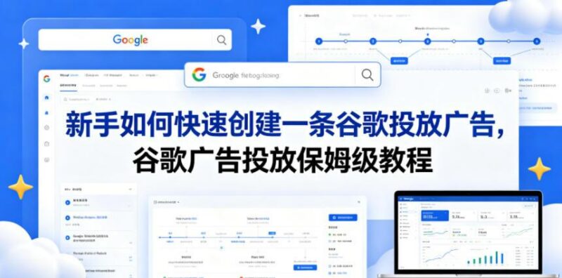 新手如何快速创建一条谷歌投放广告,谷歌广告投放保姆级教程-三零资源