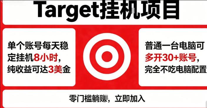 海外平台Target商品浏览曝光,24小时运行无需人工值守,日收益100美刀+电脑可多开【揭秘】-三零资源