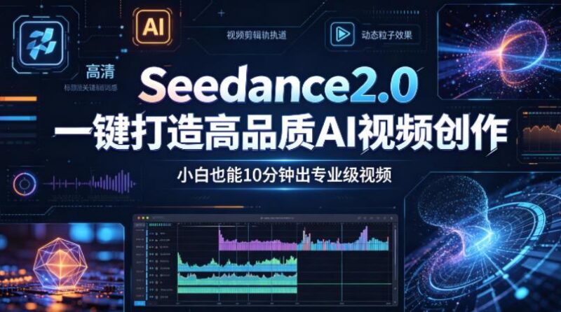 Seedance2.0一键打造高品质AI视频创作，小白也能10分钟出专业级视频-三零资源