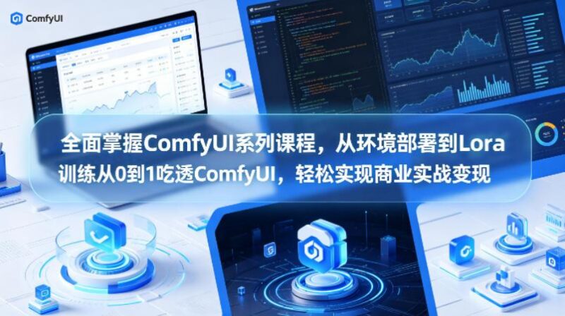 全面掌握ComfyUI系列课程,从环境部署到Lora训练从0到1吃透ComfyUI,轻松实现商业实战变现-三零资源