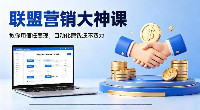 联盟营销大神课,教你用信任变现,自动化賺钱还不费力【原创双语字幕】-三零资源