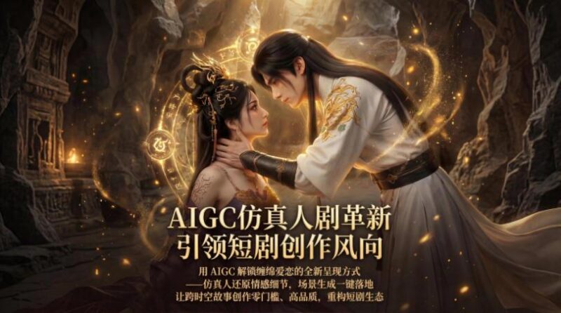 AIGC仿真人《合欢宗》短剧教学,用AIGC解锁缠绵爱恋的全新呈现方式,让跨时空故事创作零门槛、高品质,重构短剧生态-三零资源