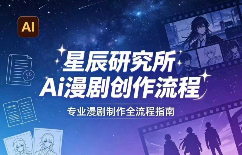 AI漫剧创作全流程指南｜从工具到编剧，从流量到变现，小白也能学会的专业漫剧制作法-三零资源